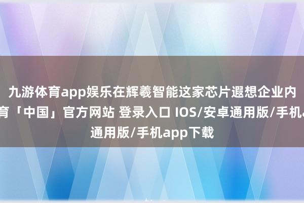 九游体育app娱乐　　在辉羲智能这家芯片遐想企业内-九游体育「中国」官方网站 登录入口 IOS/安卓通用版/手机app下载